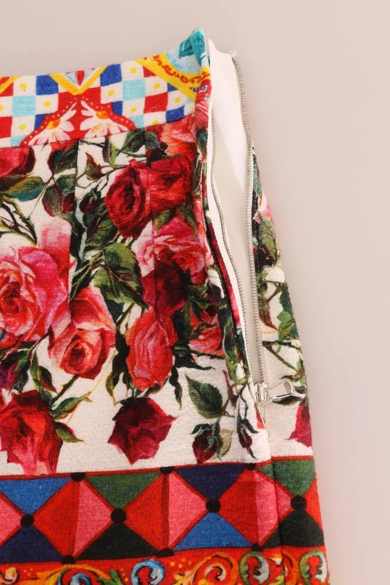 Multicolor Carretto Print Capri Pants
