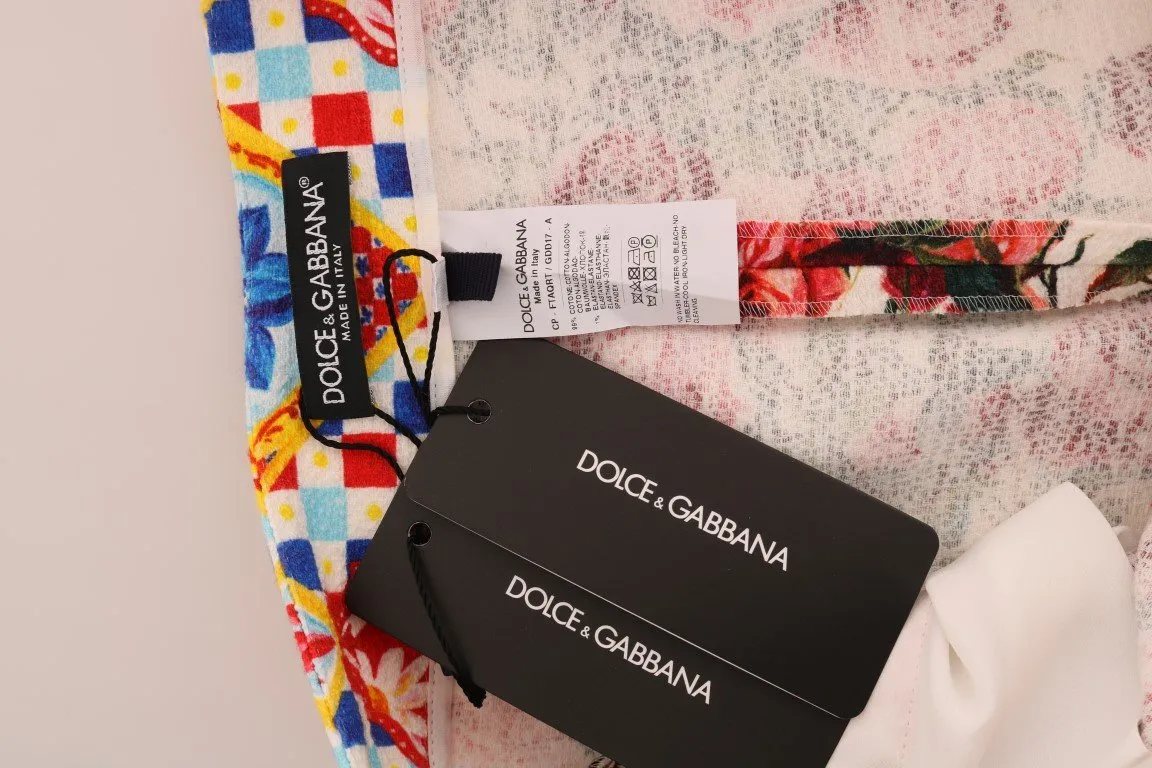 Multicolor Carretto Print Capri Pants