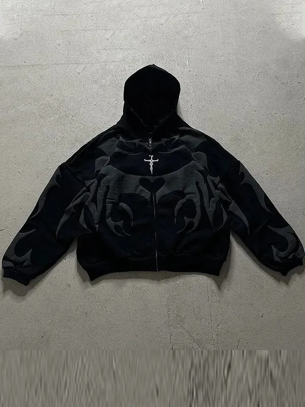 Multicolor Y2k graphic oversized hoodie
