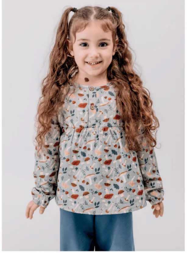 Mushroom Muslin Blouse [only 4 & 11 Years left]