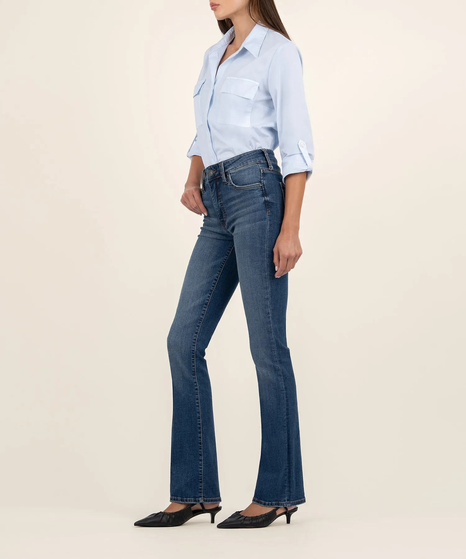 Natalie High Rise Fab Ab Bootcut - Allied Wash