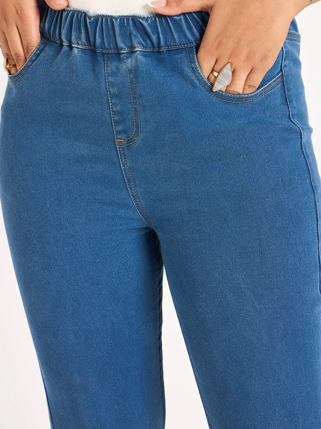 Navy Blue Denim Jeggings