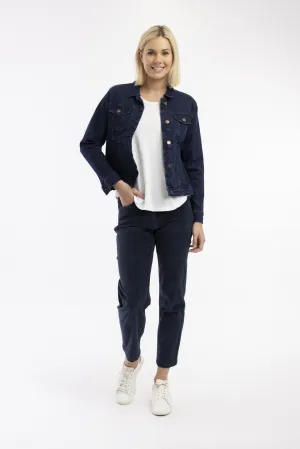 Navy Solid Cord Jeans