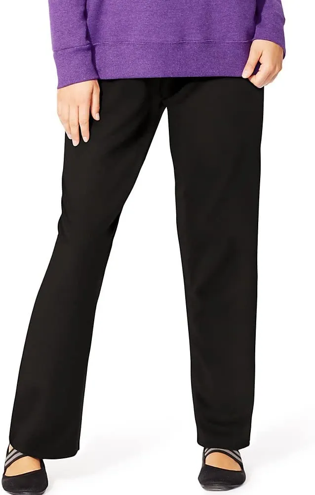 New Just My Size Women's Plus-size Fleece Petite Sweatpants 1x Black