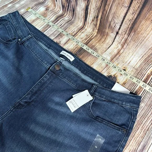 NEW Lane Bryant Mid Rise Pedal Womens Size 28 Blue Capri Jeans Denim Pants 47x17