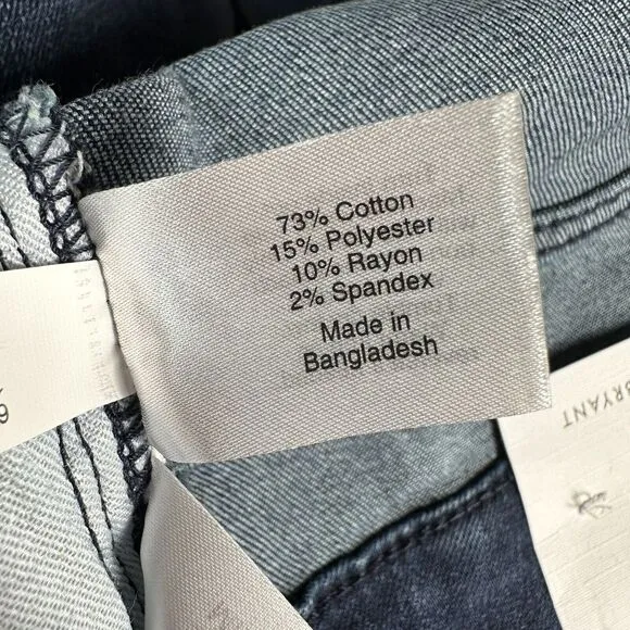 NEW Lane Bryant Mid Rise Pedal Womens Size 28 Blue Capri Jeans Denim Pants 47x17