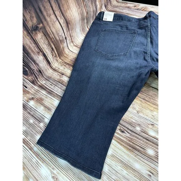 NEW Lane Bryant Mid Rise Pedal Womens Size 28 Blue Capri Jeans Denim Pants 47x17
