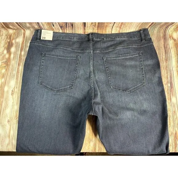 NEW Lane Bryant Mid Rise Pedal Womens Size 28 Blue Capri Jeans Denim Pants 47x17