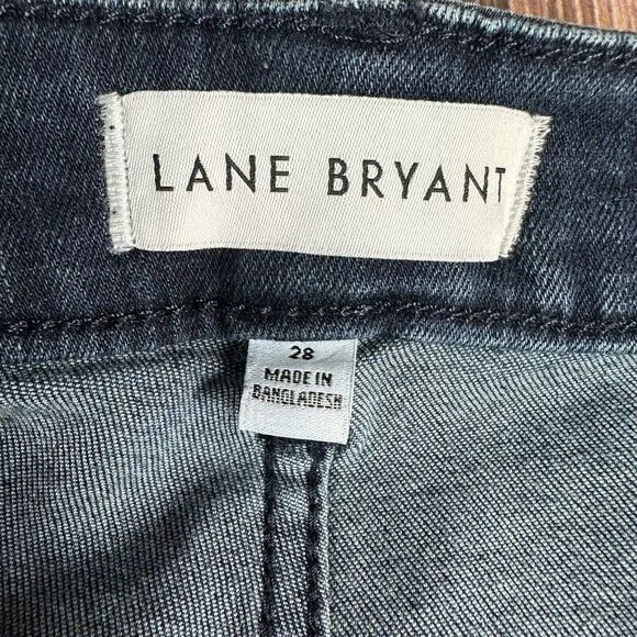 NEW Lane Bryant Mid Rise Pedal Womens Size 28 Blue Capri Jeans Denim Pants 47x17