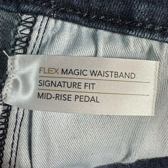 NEW Lane Bryant Mid Rise Pedal Womens Size 28 Blue Capri Jeans Denim Pants 47x17