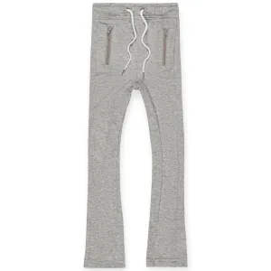 NEXUS Clothing Boys Basic Flare Stacked Sweatpant French Terry Joggers(Heather Grey)