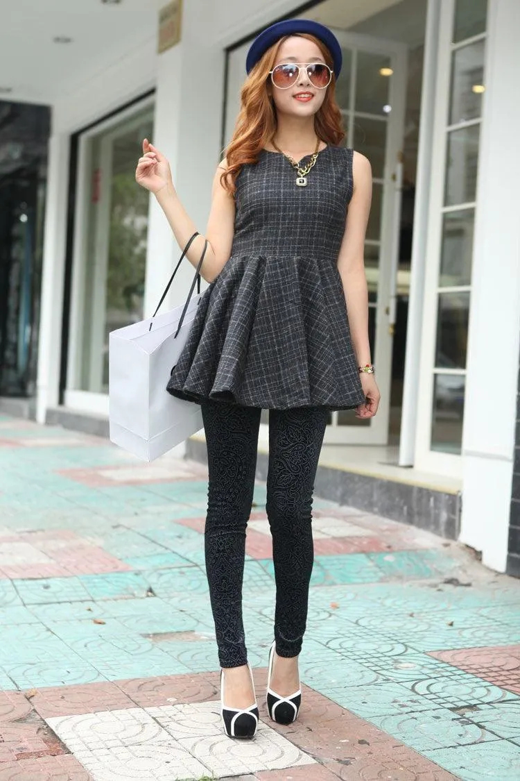 Nine-Minute Bud Silk Pants with Hollow Out Net Yarn Design - Stylish