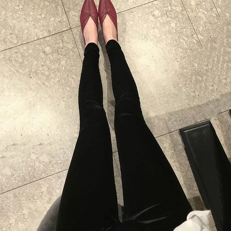 Nine-Minute Bud Silk Pants with Hollow Out Net Yarn Design - Stylish