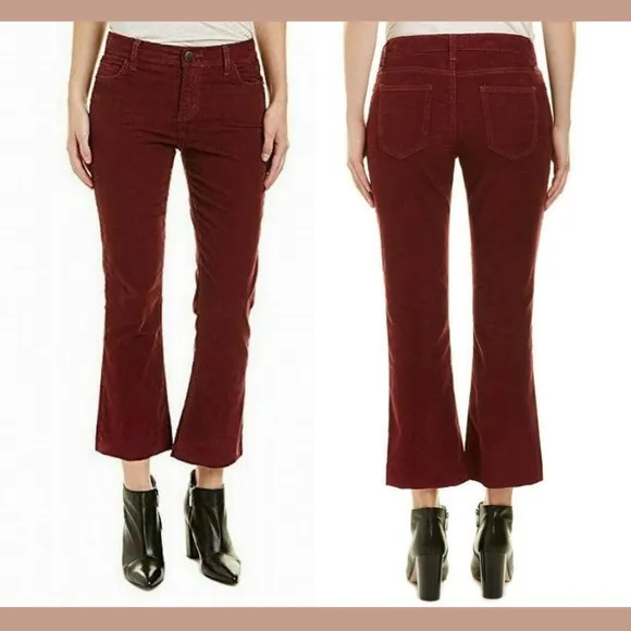 NWT $208 Current/elliott The Kick Corduroy Cropped Flared Pants [SZ 24 ]‎