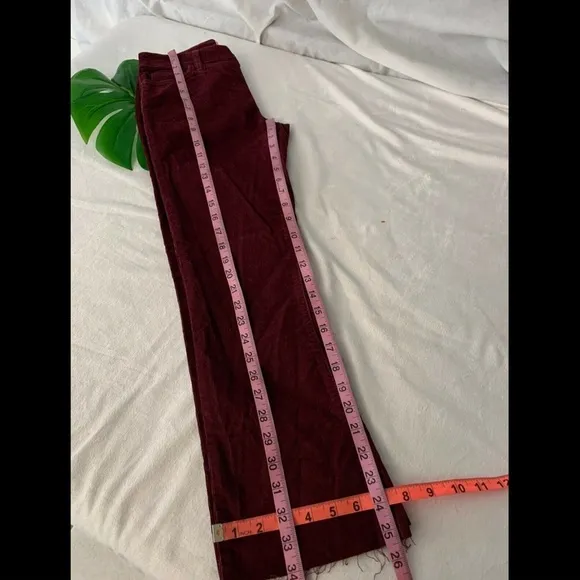 NWT $208 Current/elliott The Kick Corduroy Cropped Flared Pants [SZ 24 ]‎