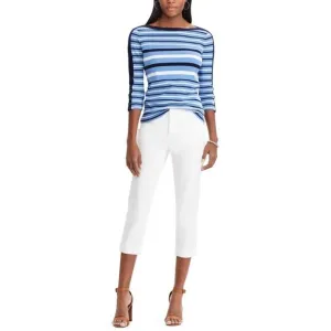 NWT CHAPS White Slimming Fit Capri Pants Women's Size 24W (1132)