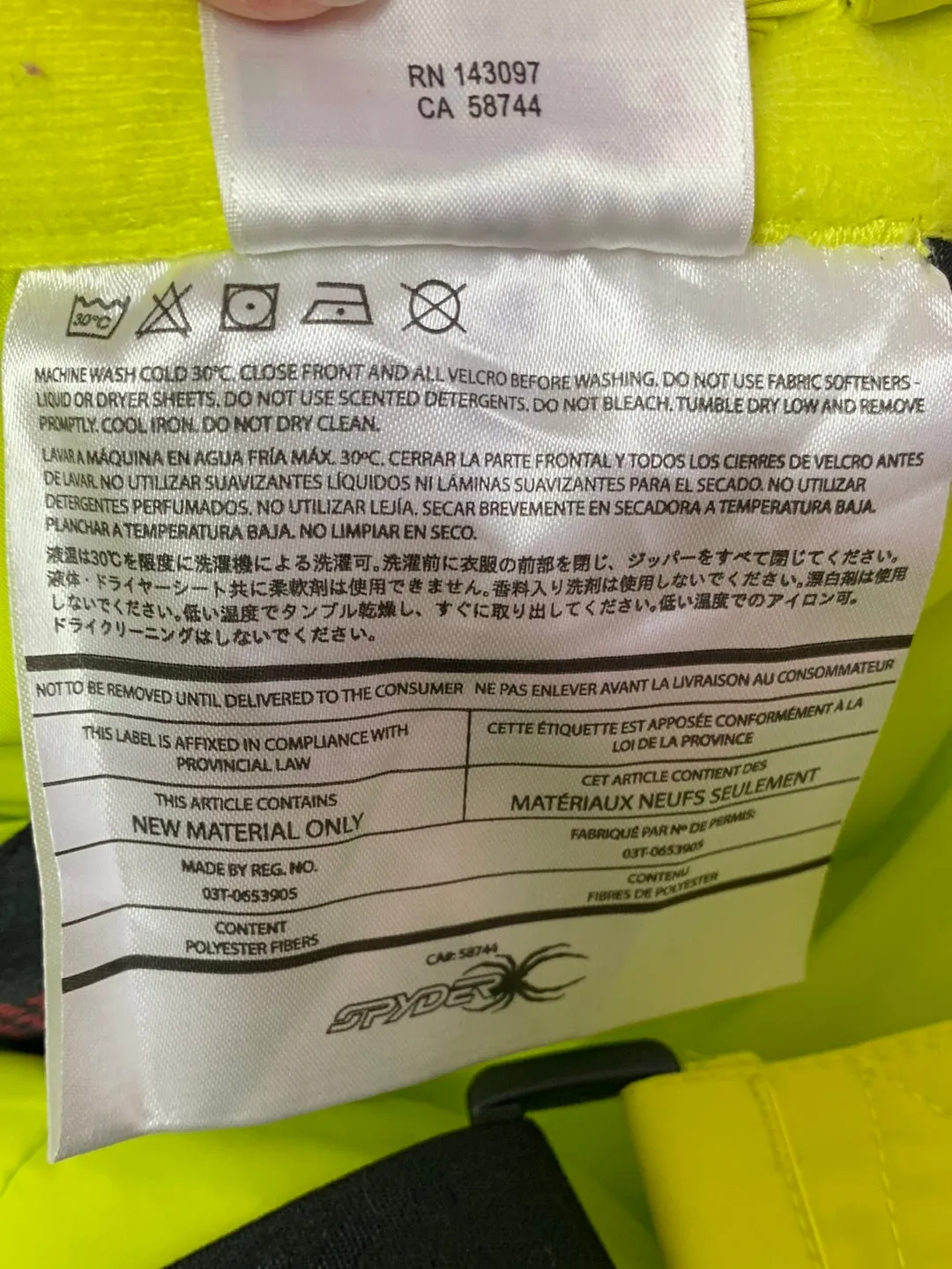 NWT - SPYDER acid neon yellow Ski Propulsion Insulated Pants - Kyd's 20