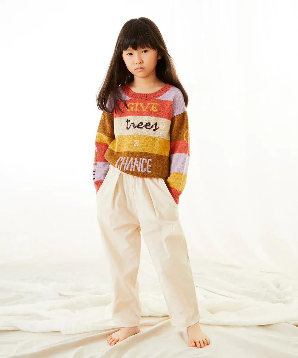 Oeuf Fancy Pants - Bright Beige - 3/4Y Last One