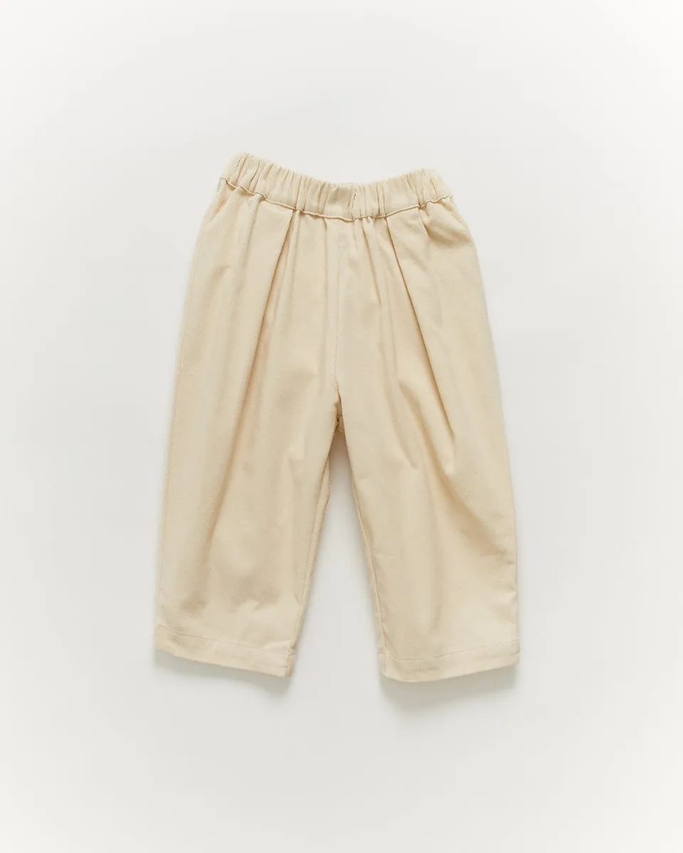 Oeuf Fancy Pants - Bright Beige - 3/4Y Last One