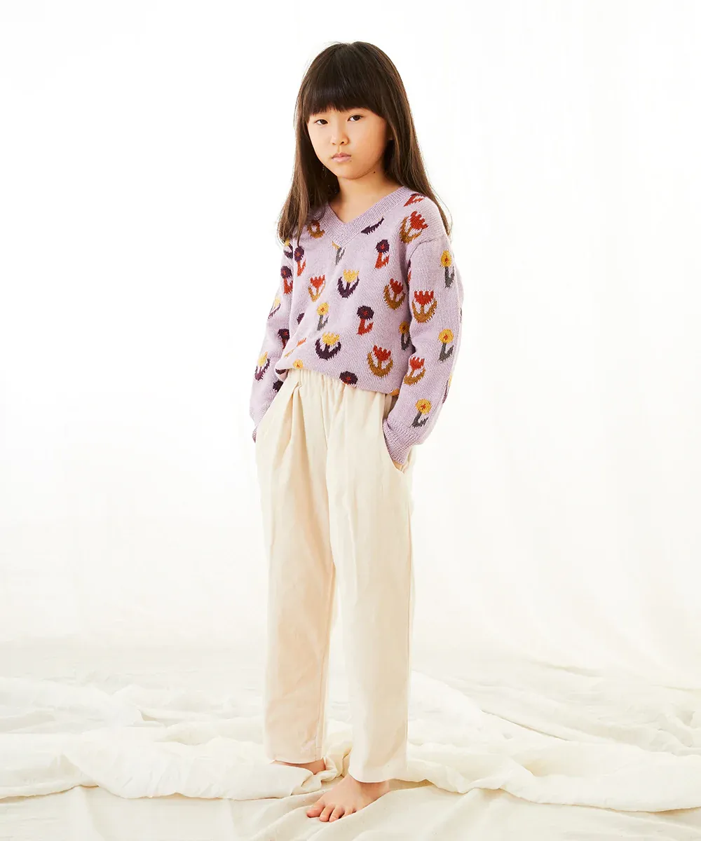 Oeuf Fancy Pants - Bright Beige - 3/4Y Last One