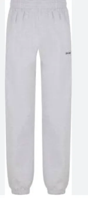 Off-White Diagonal Outline Melange Grey Slim Sweatpants