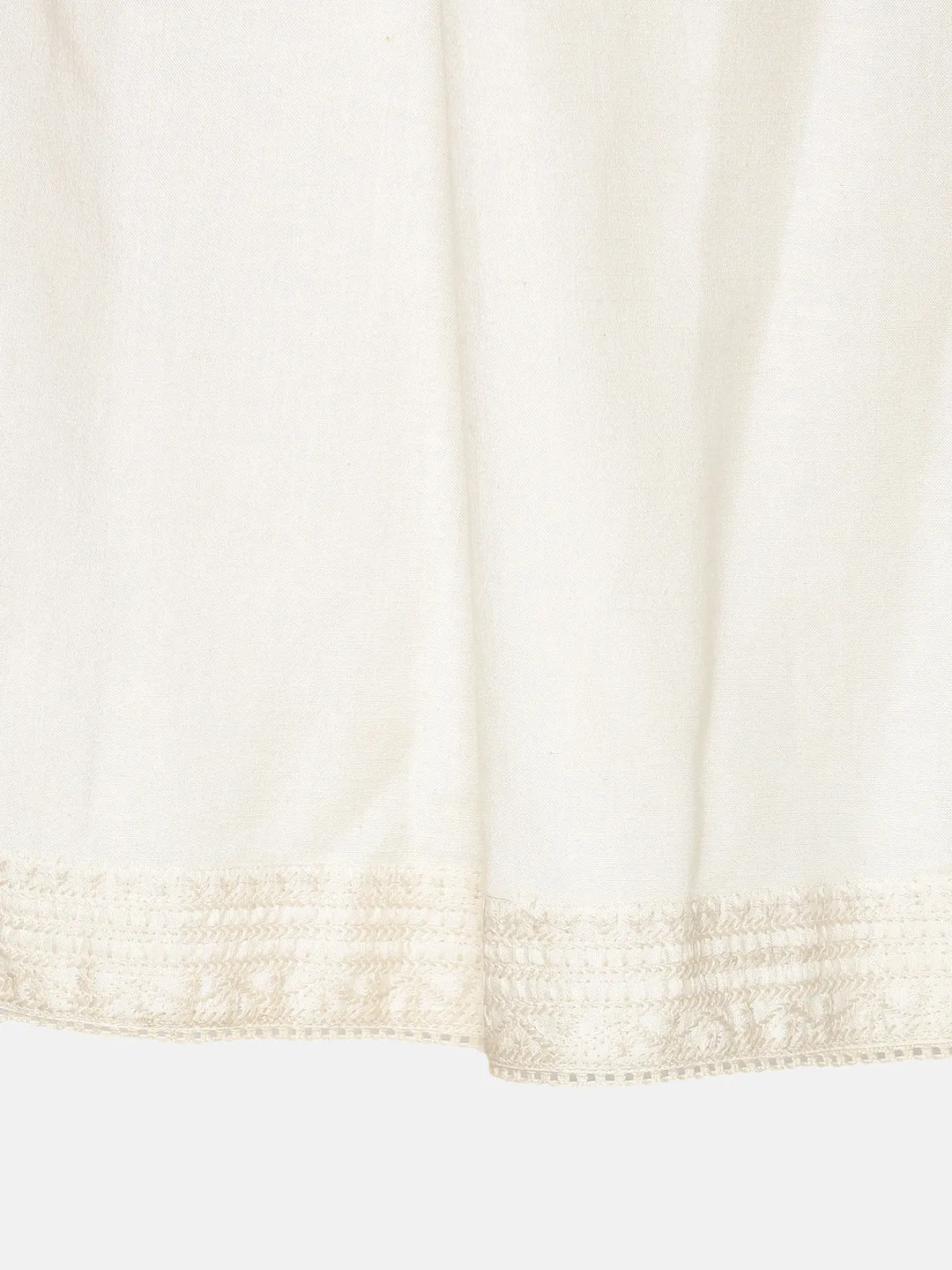 Off-White Solid Wide Leg Palazzo