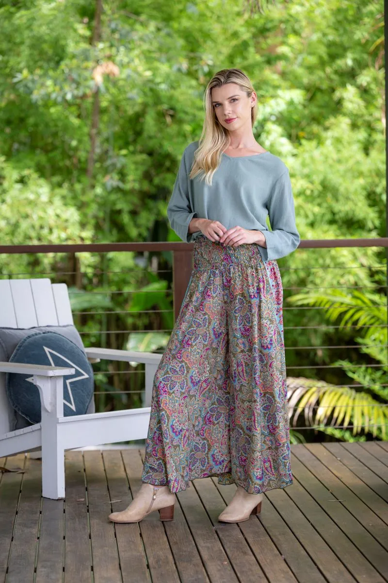 Olive Wide Leg Pants