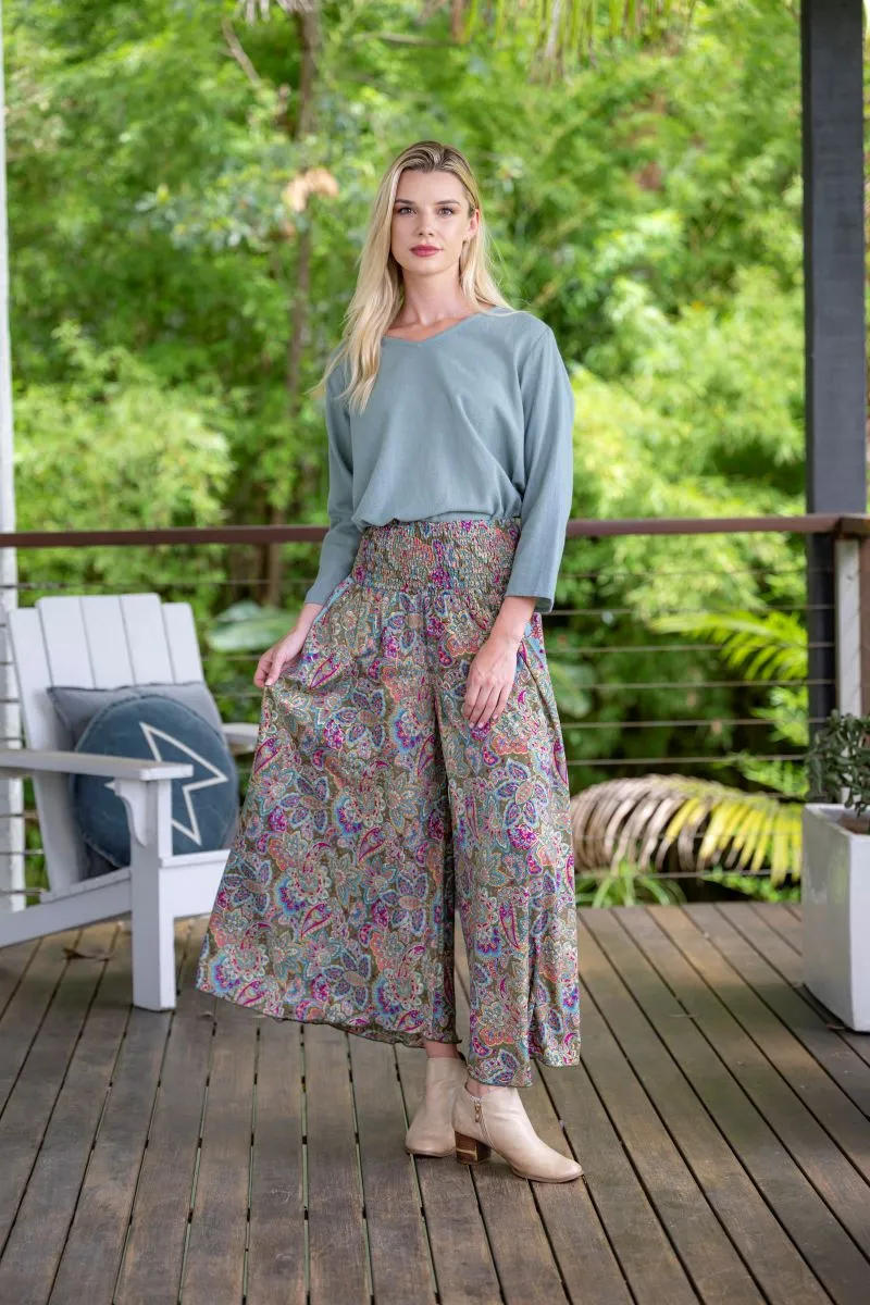Olive Wide Leg Pants