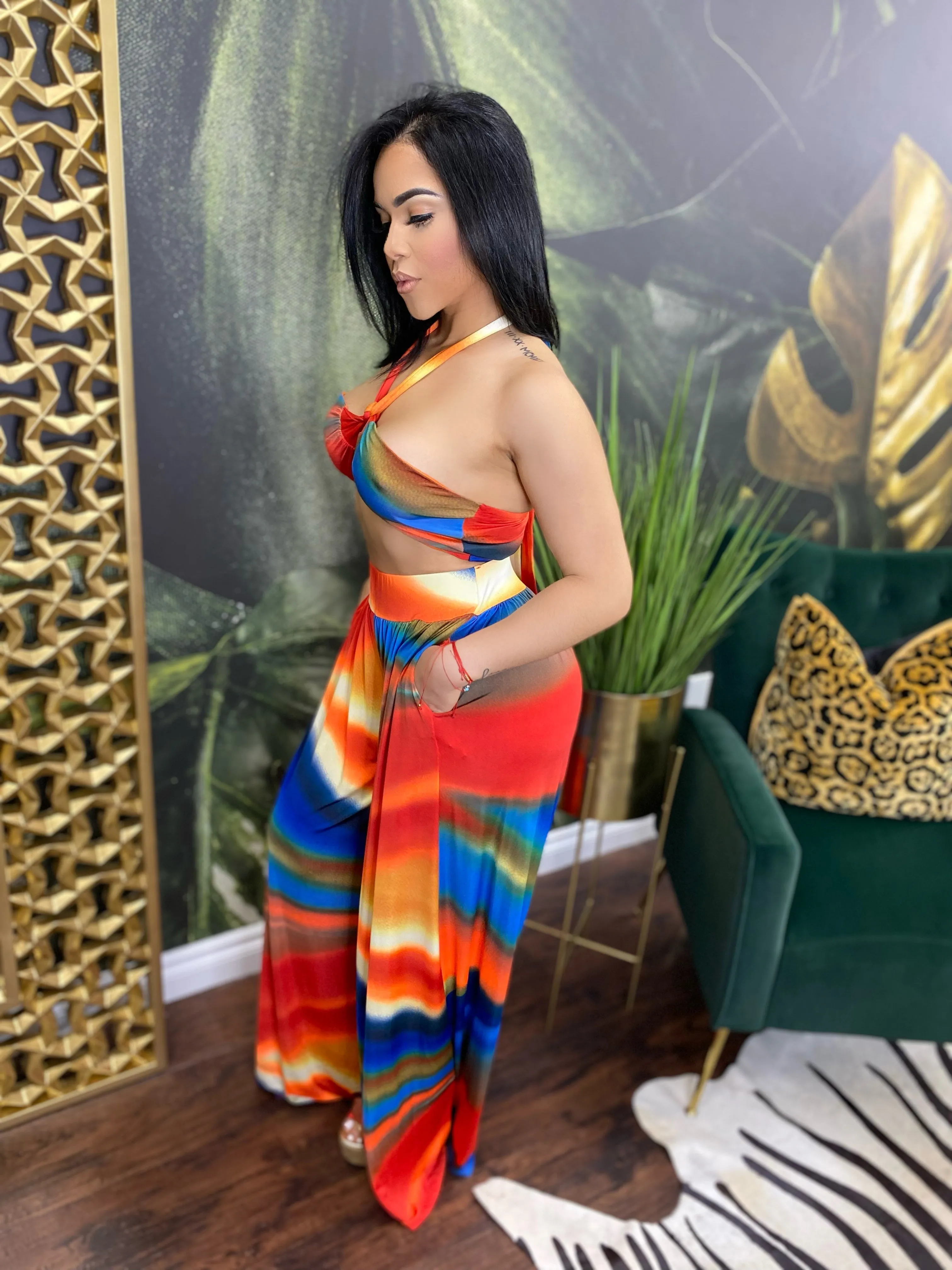 On an island 2 piece pant set