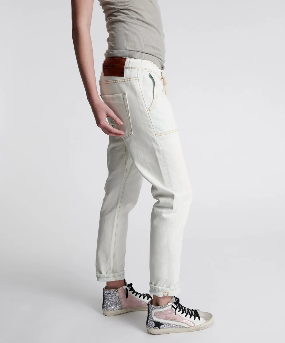 ONETEASPOON Womens Xanthe Shabbies Drawstring Boyfriend Jeans