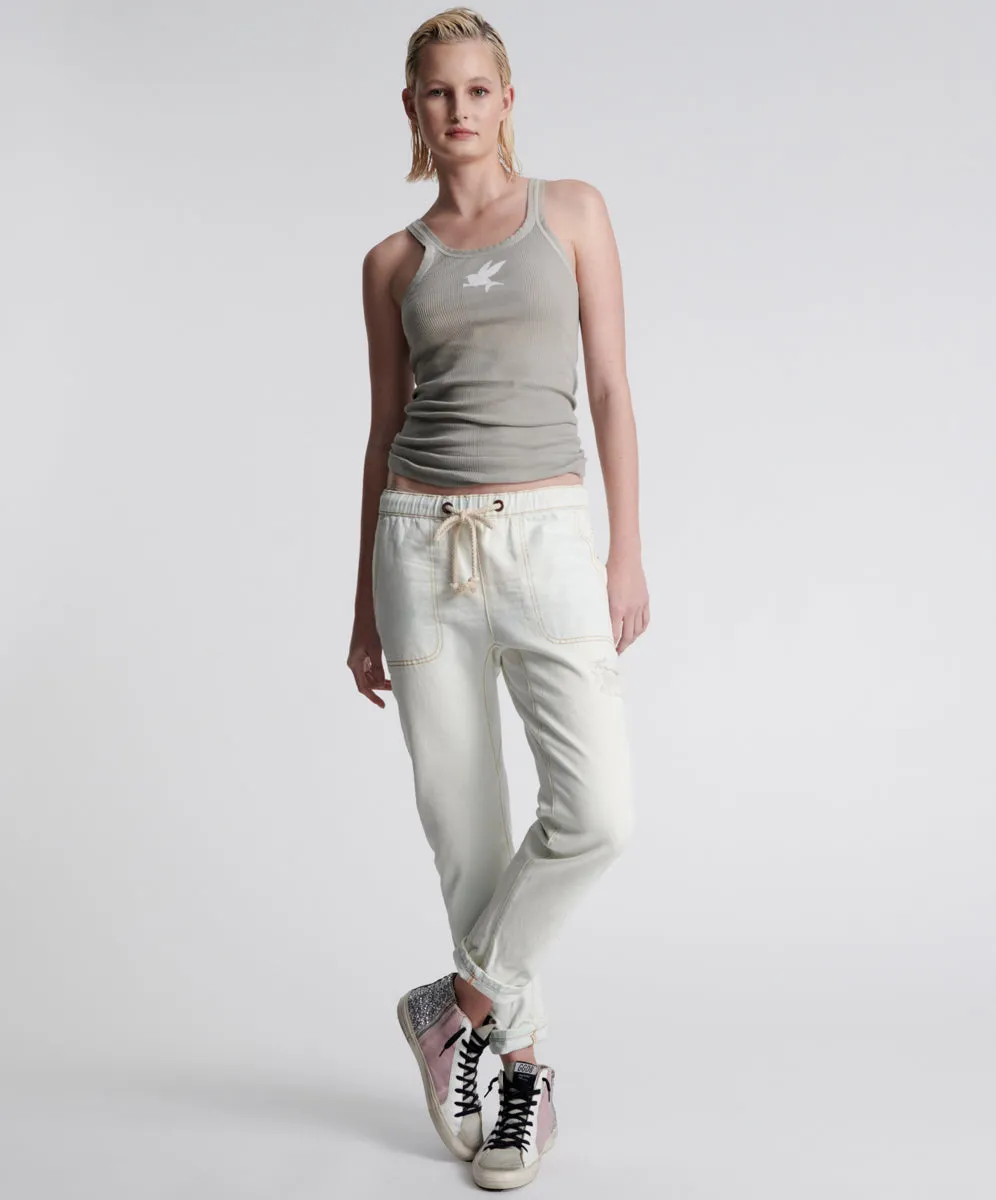 ONETEASPOON Womens Xanthe Shabbies Drawstring Boyfriend Jeans