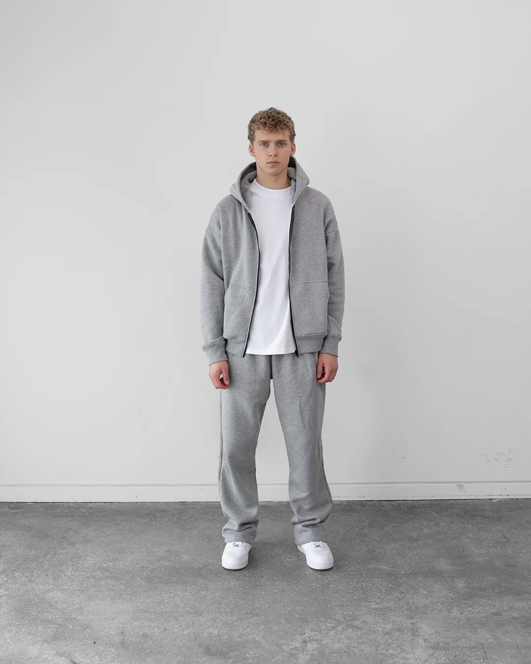 Open Bottom Sweatpant - Grey