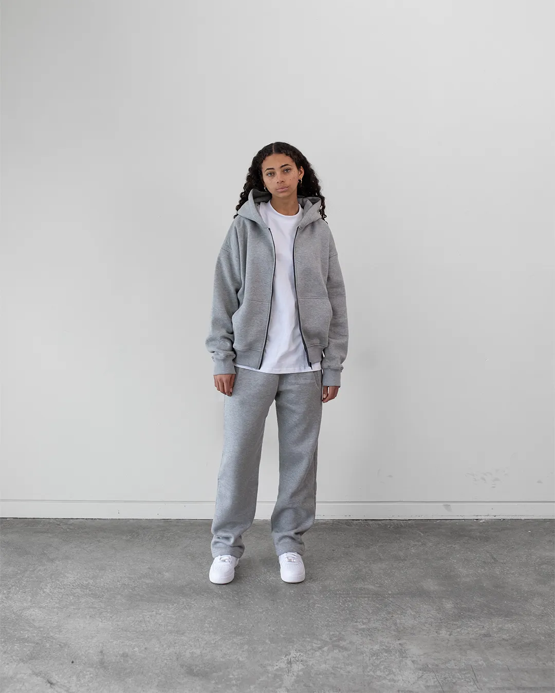 Open Bottom Sweatpant - Grey