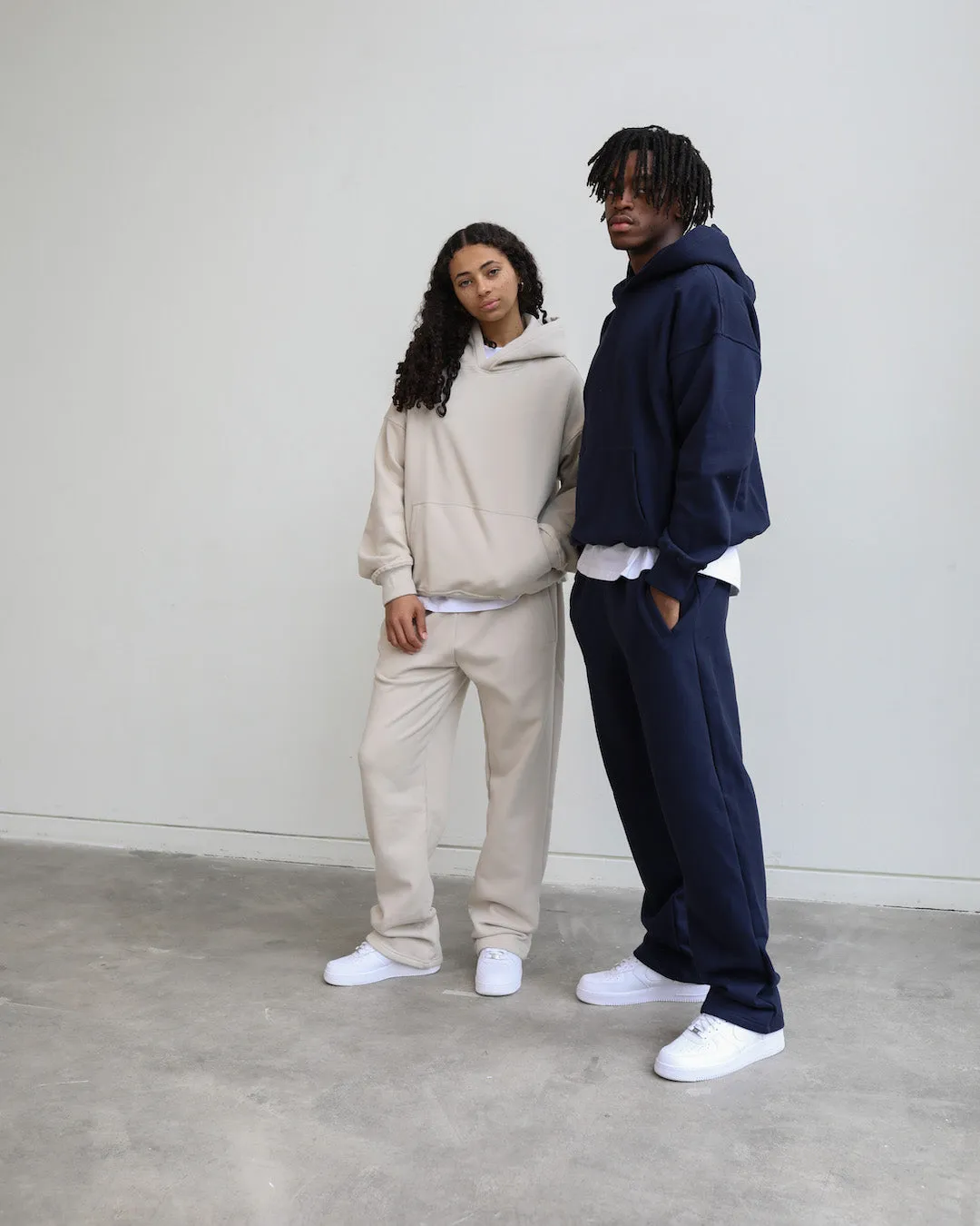 Open Bottom Sweatpant - Navy