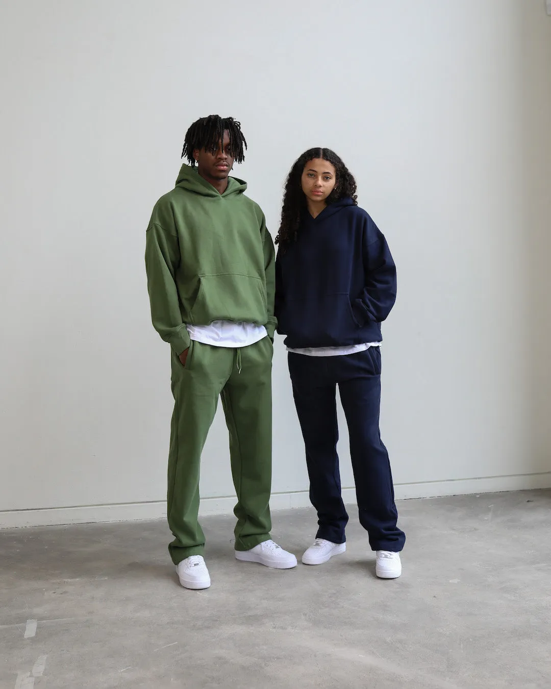 Open Bottom Sweatpant - Navy