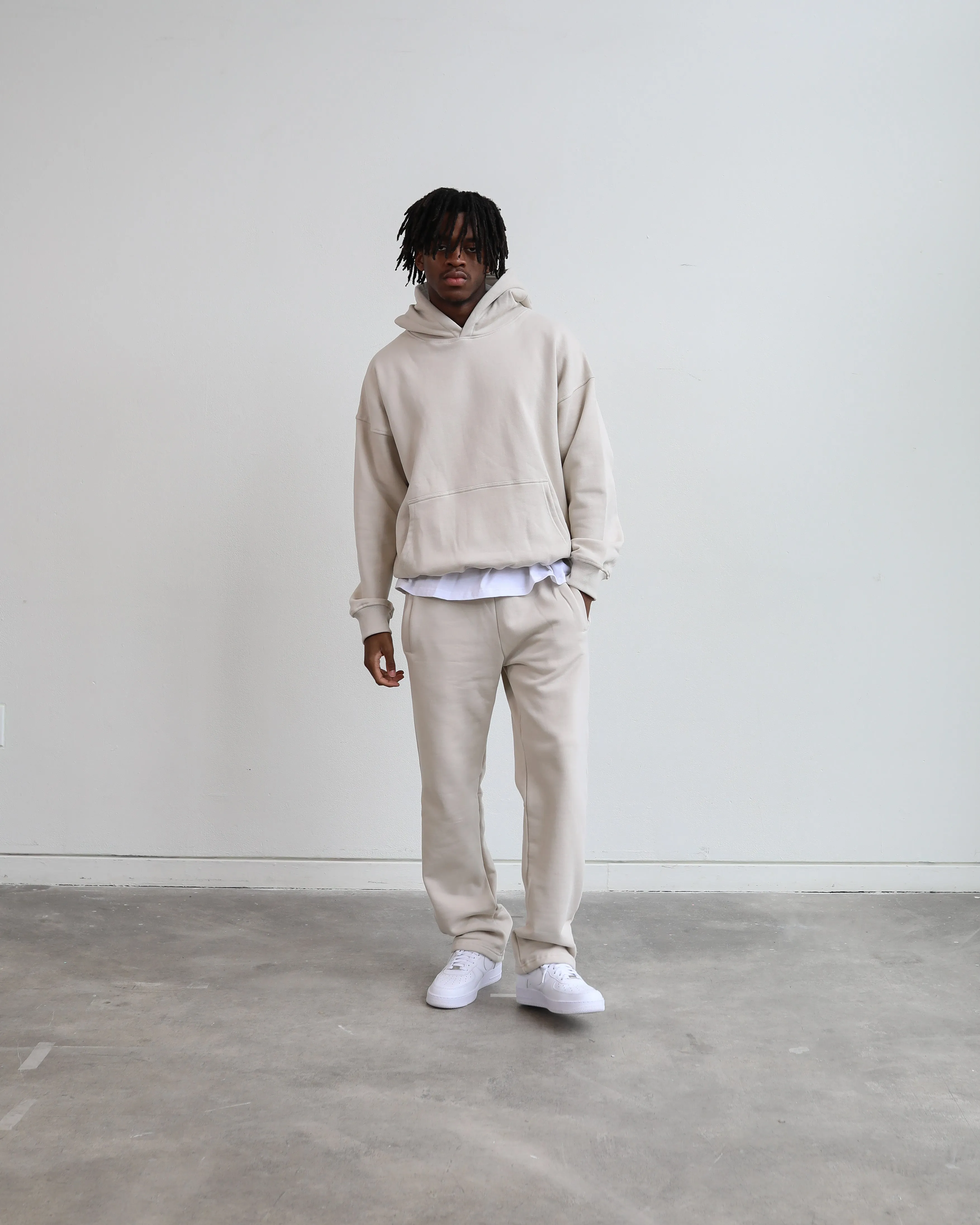 Open Bottom Sweatpant - Oatmeal