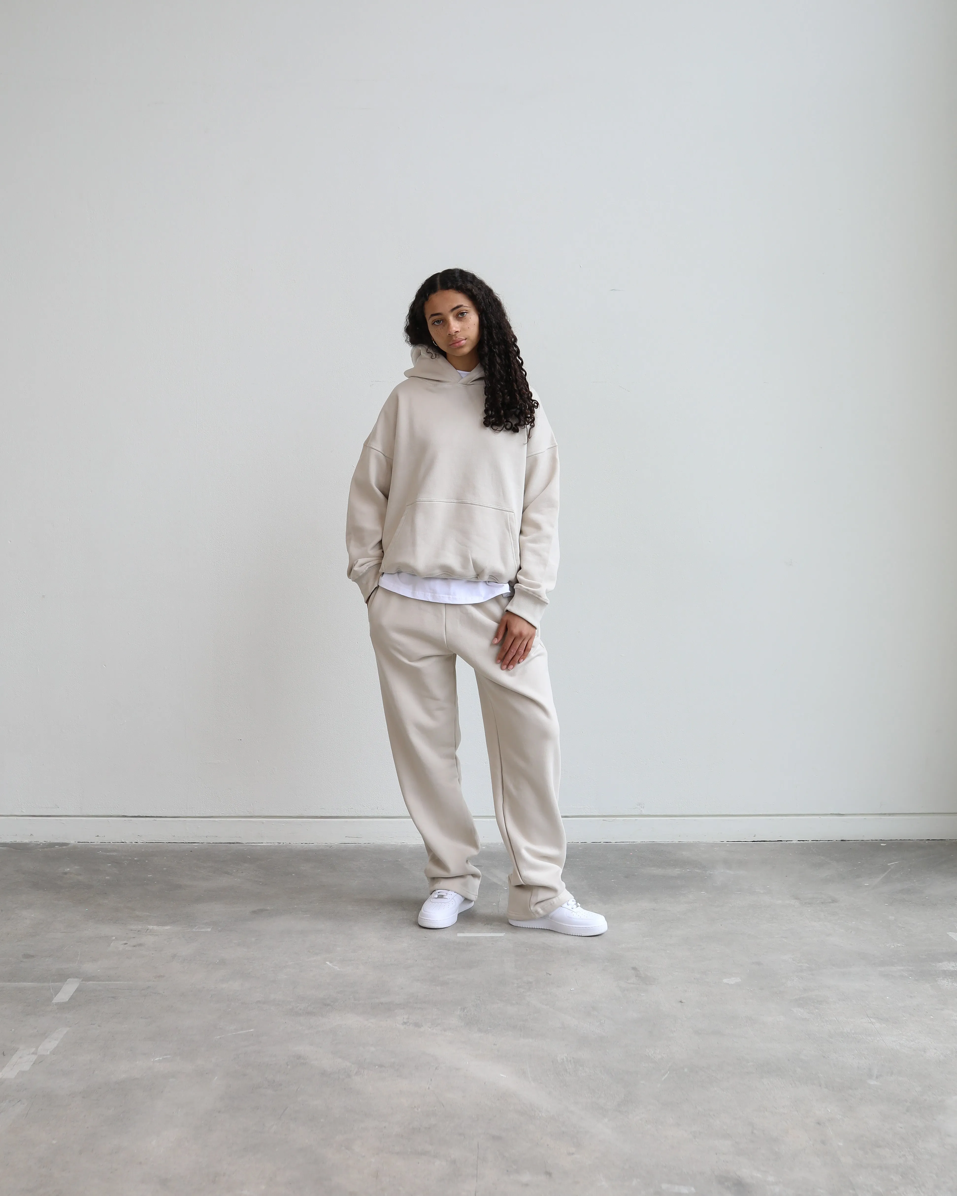 Open Bottom Sweatpant - Oatmeal