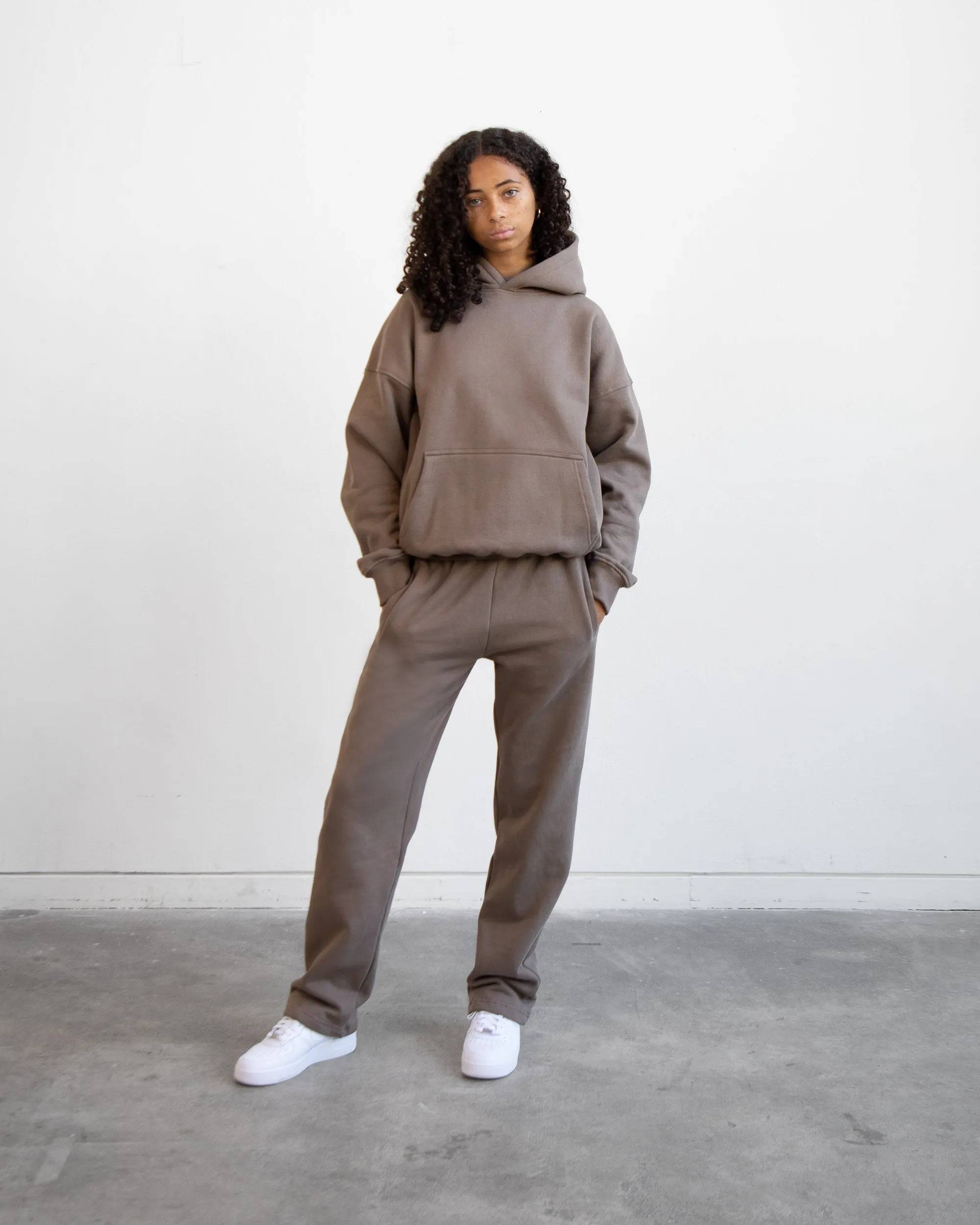 Open Bottom Sweatpants - Earth