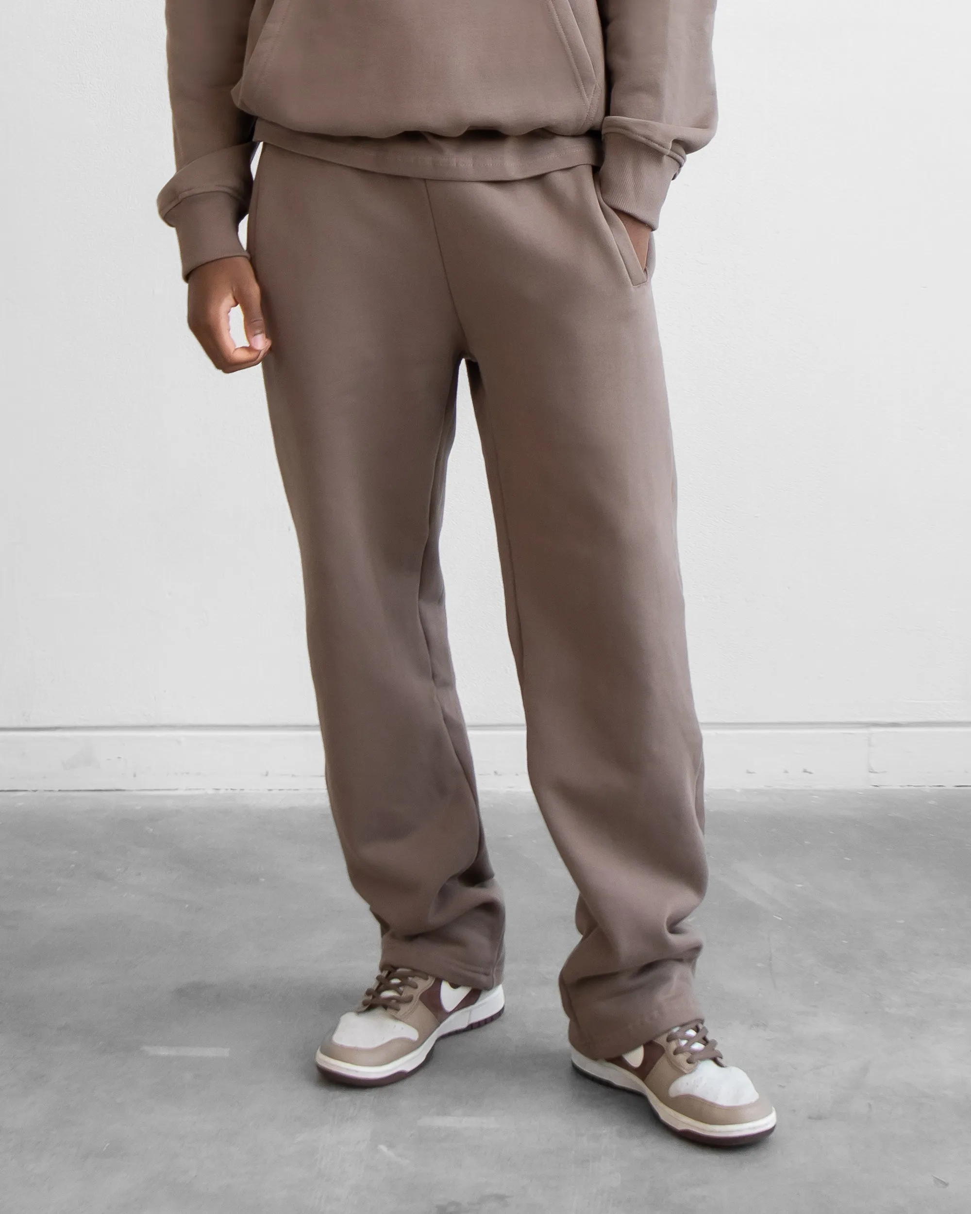 Open Bottom Sweatpants - Earth