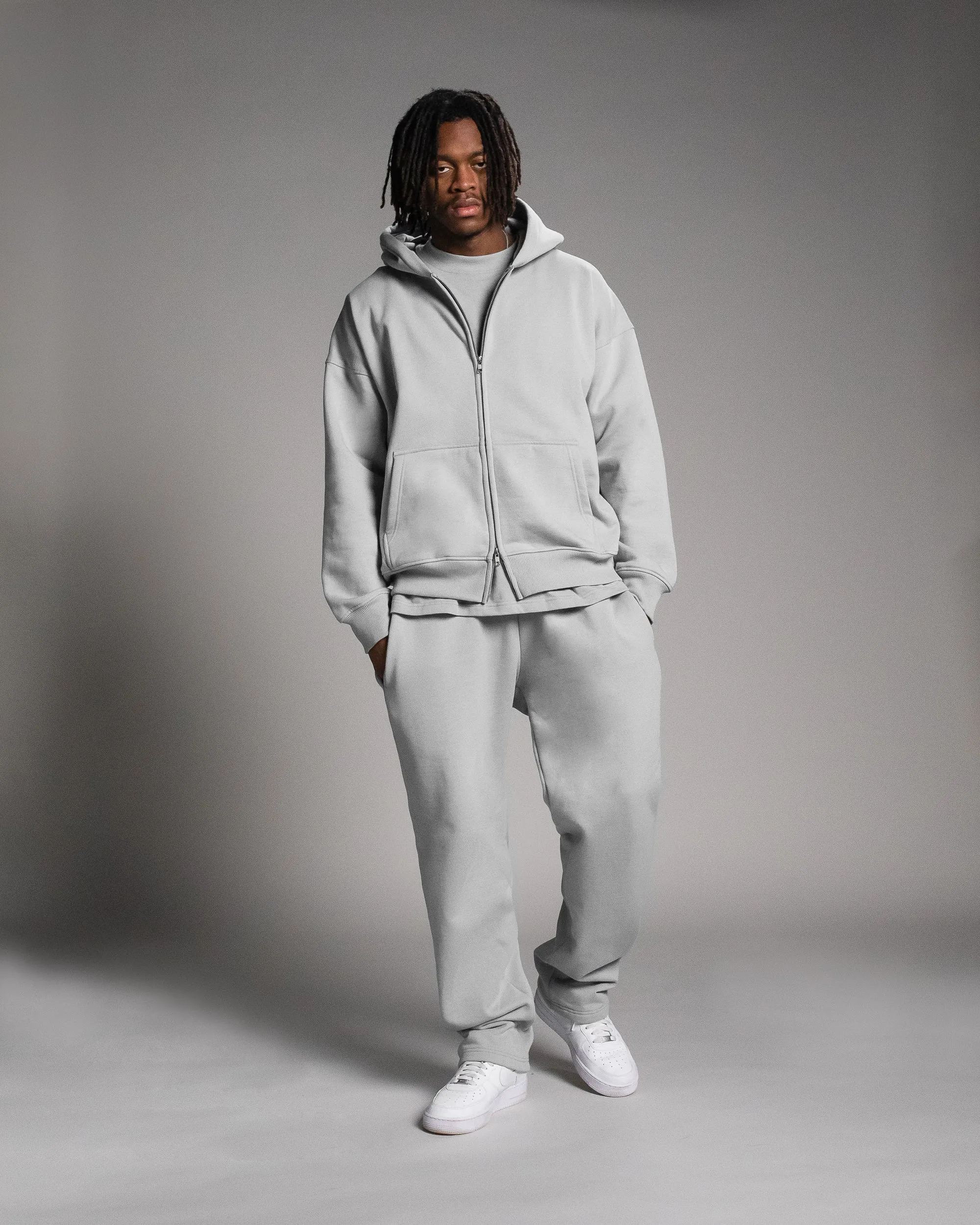 Open Bottom Sweatpants - Stone