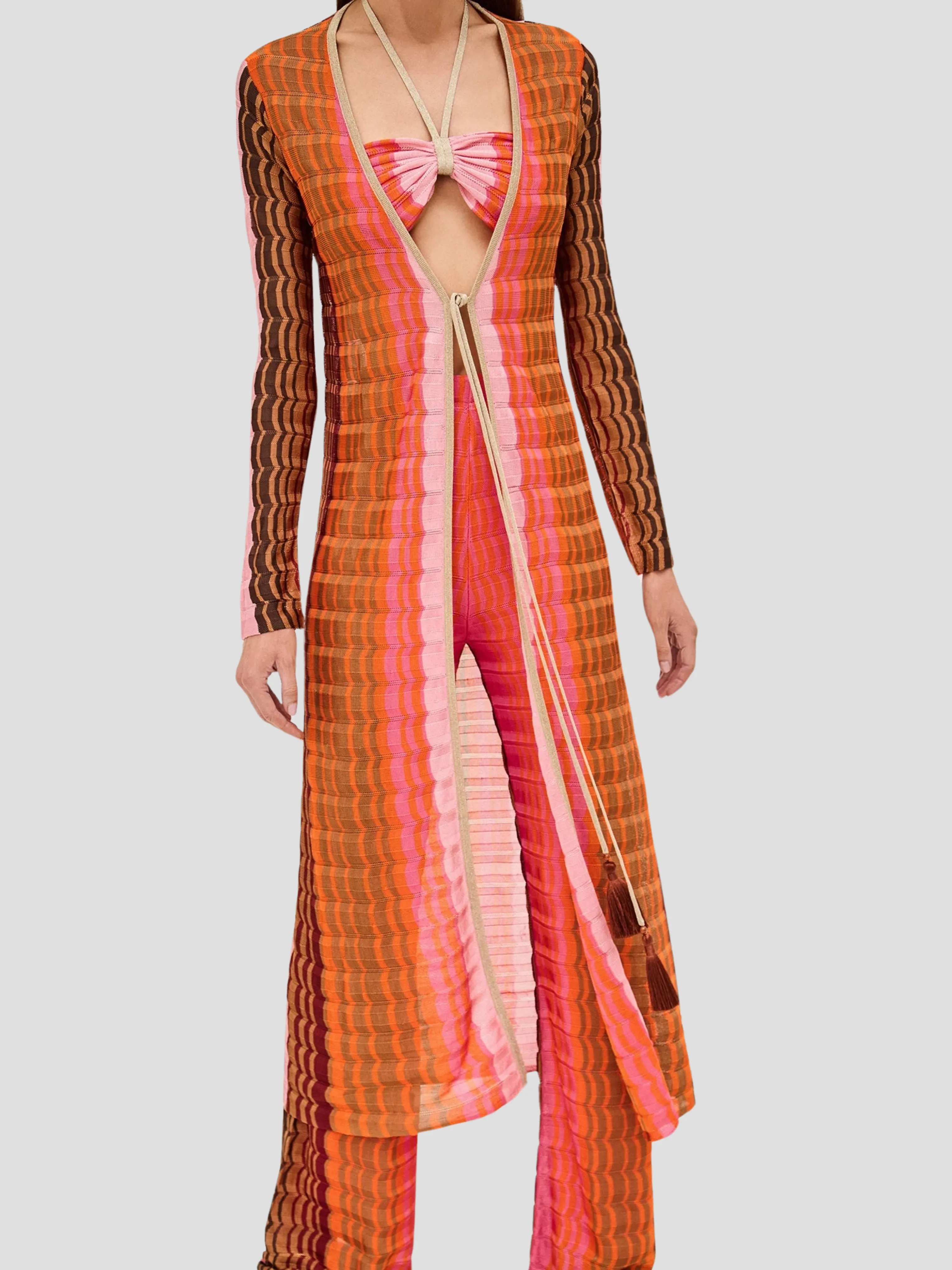 Orange Multi Retti Robe