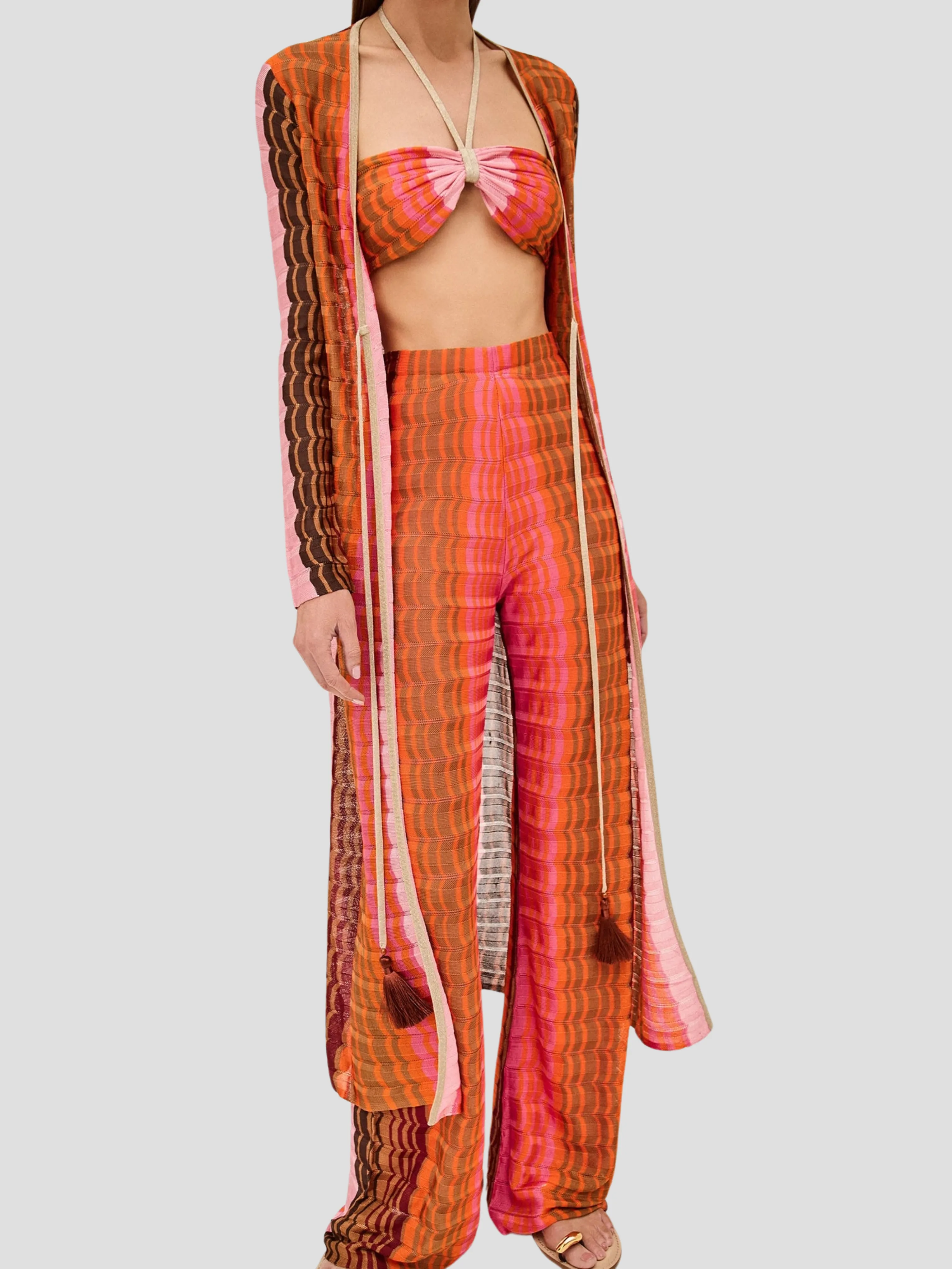 Orange Multi Retti Robe