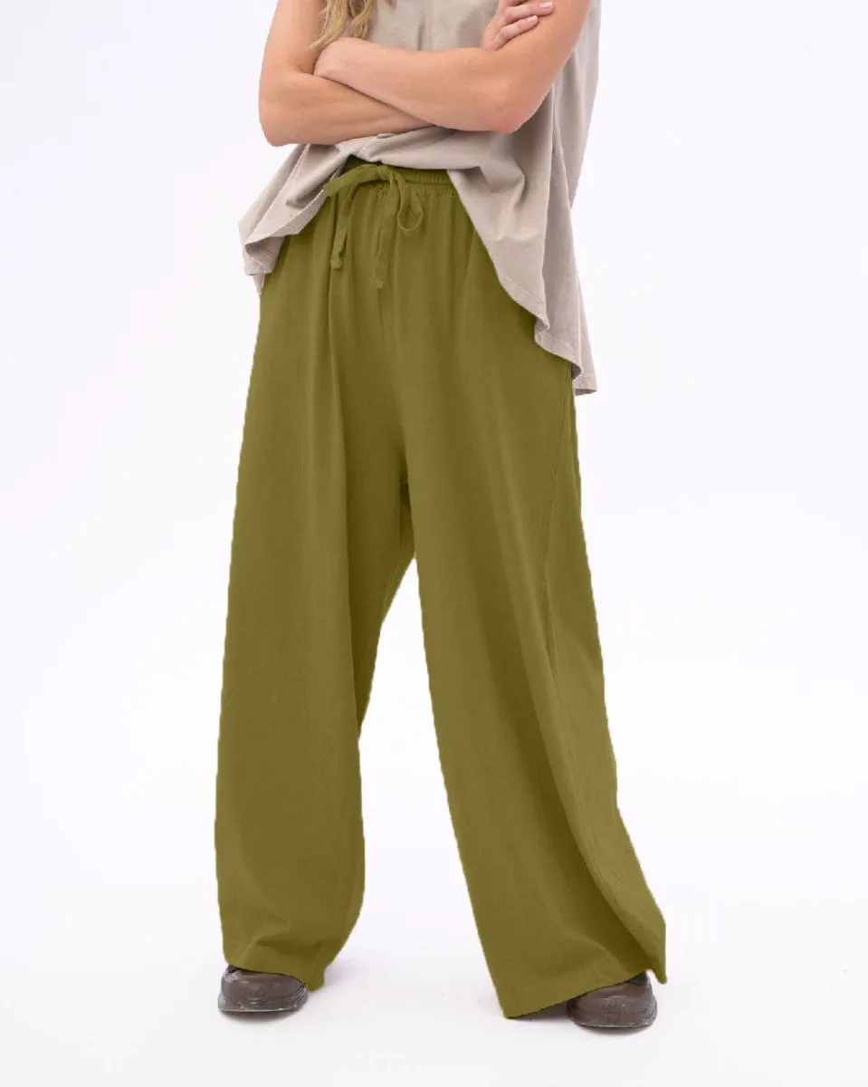Organic Cotton Palazzo Elastic Pants