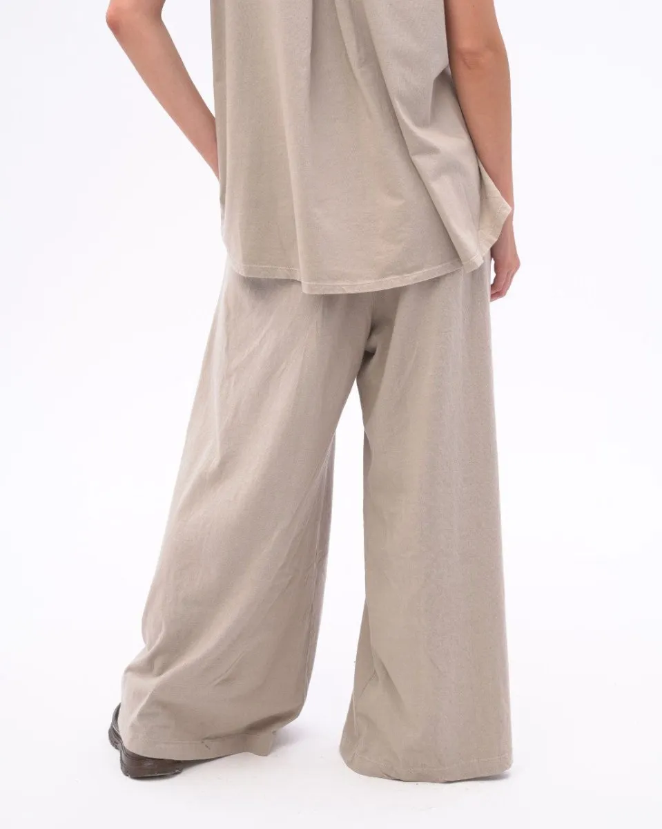 Organic Cotton Palazzo Elastic Pants