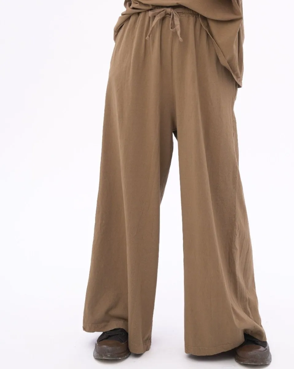 Organic Cotton Palazzo Elastic Pants