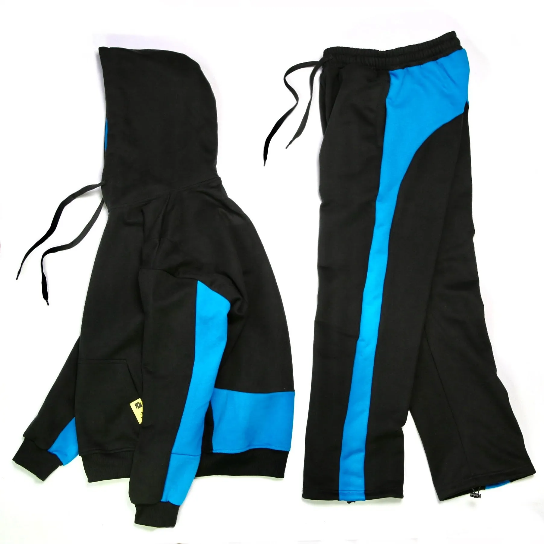 Paneled Joggers - Azure / Black