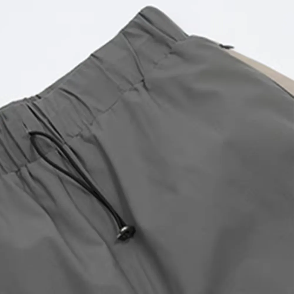 Paneled Stripe Contrast Baggy Sweatpants