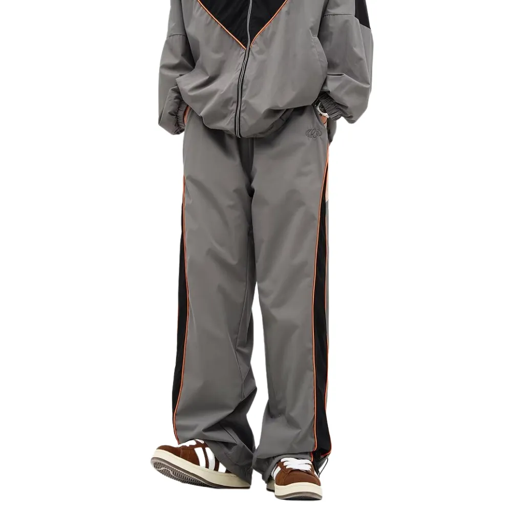 Paneled Stripe Contrast Baggy Sweatpants