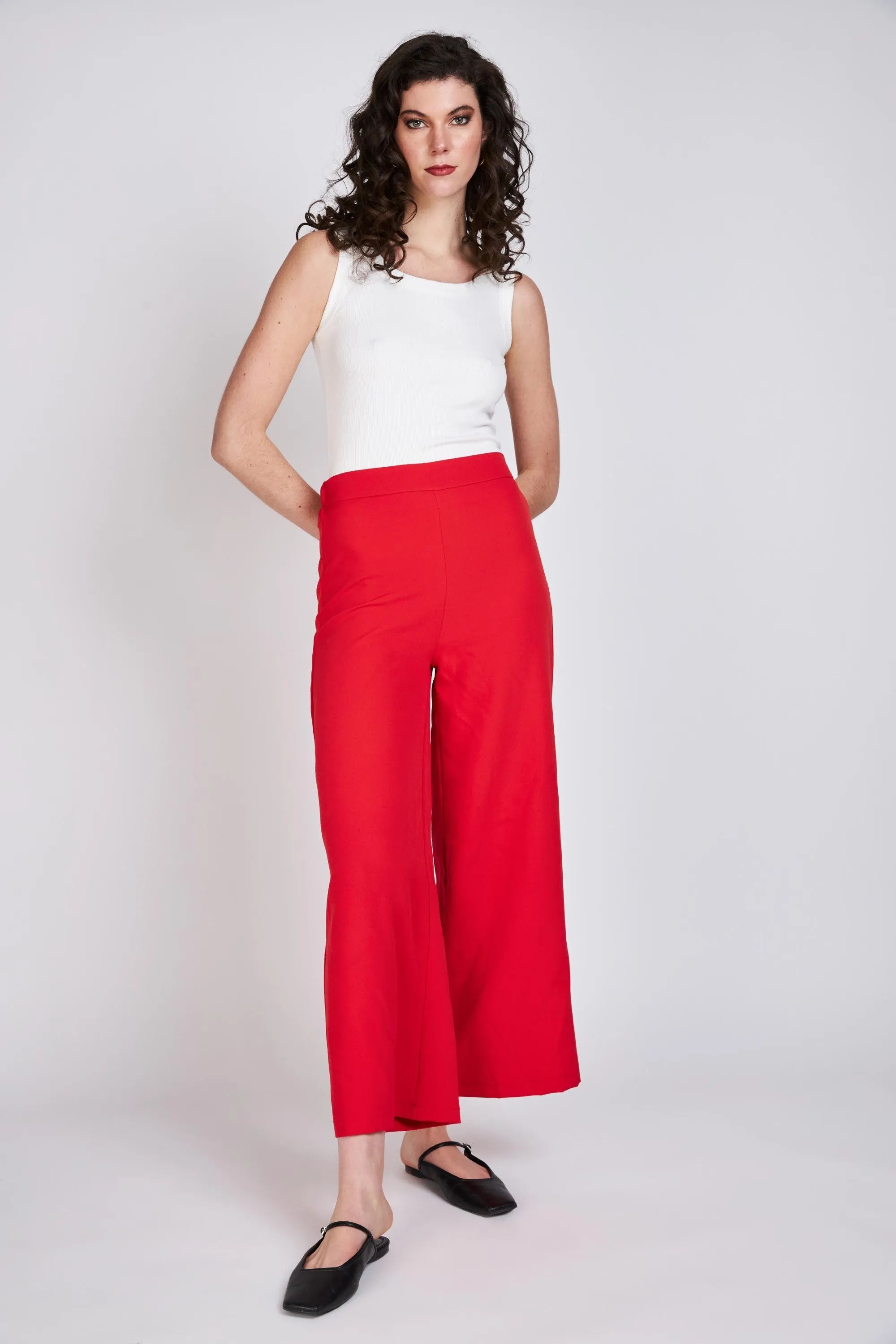 Pantalón Wide Leg Leticia Rojo Eclipse
