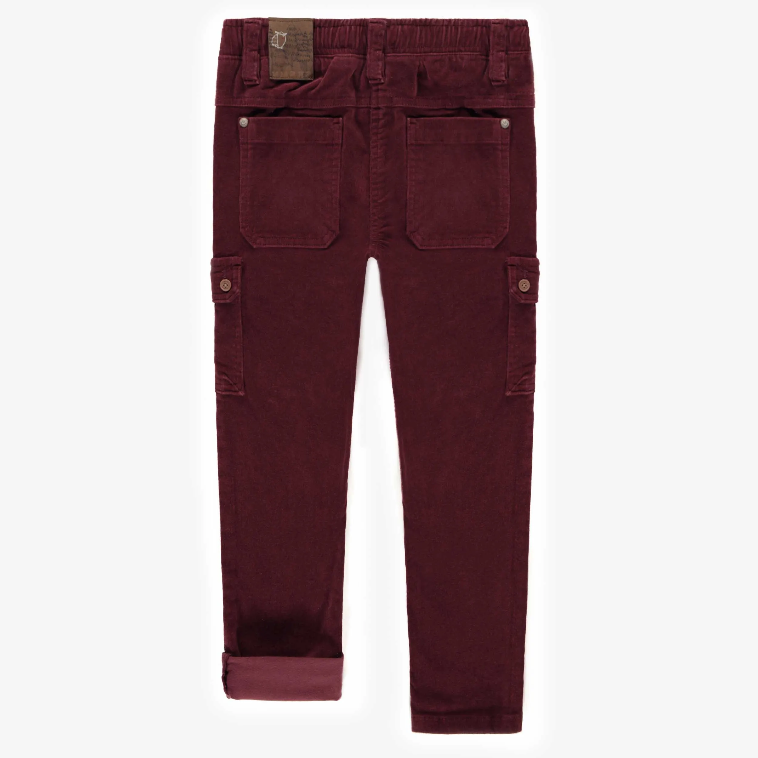 Pantalon bourgogne en velours côtelé, enfant || Burgundy corduroy pants, child